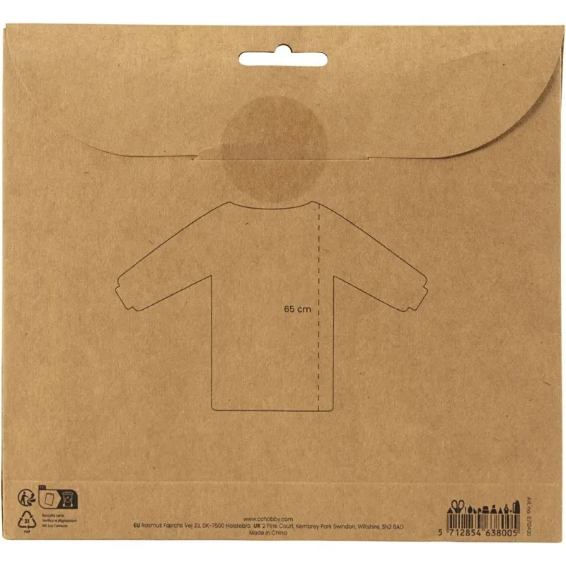 Malkittel, L 65 cm, Größe 5-8 Jahre, Lindgrün, 1 Stk