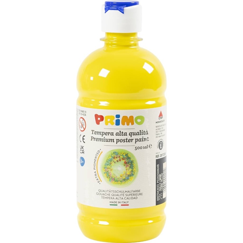 Temperafarbe Matt, Gelb, 500 ml/ 1 Fl.