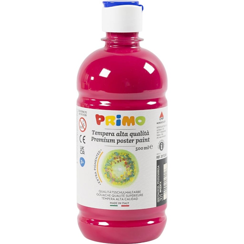 Temperafarbe Matt, Primärrot, 500 ml/ 1 Fl.