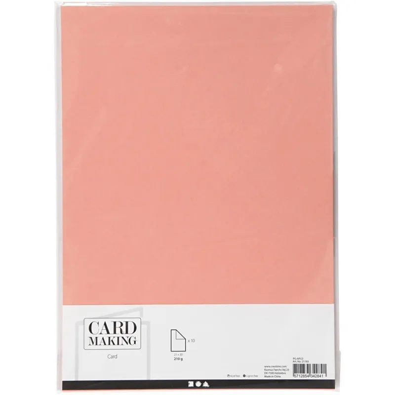 Karton, A4, Blatt 210x297 mm, 210 g, Dunkelrosa, 10 Bl./ 1 Pck