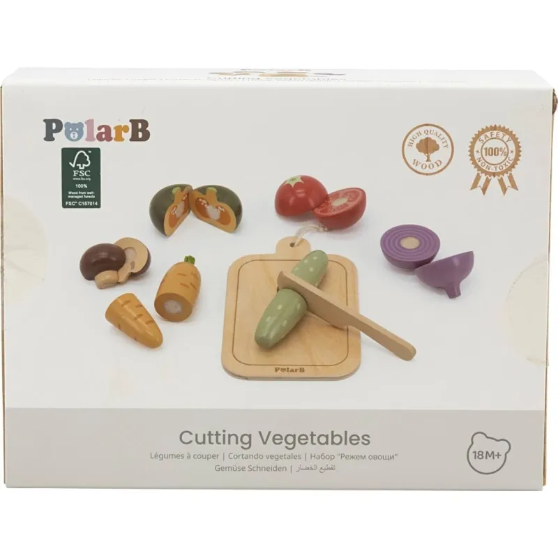 VIGA Cuttable Wooden Vegetables, 14 Teile/ 1 Pck
