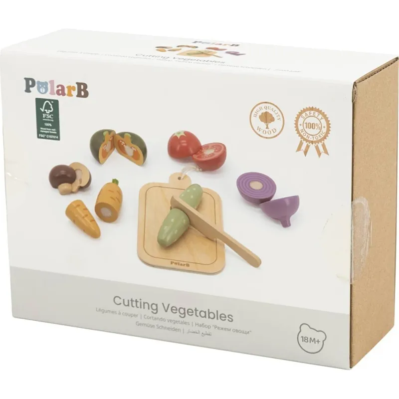 VIGA Cuttable Wooden Vegetables, 14 Teile/ 1 Pck