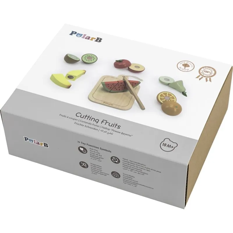 VIGA Cuttable Wooden Fruit, 14 Teile/ 1 Pck