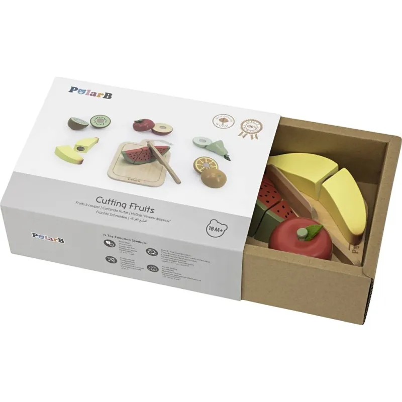 VIGA Cuttable Wooden Fruit, 14 Teile/ 1 Pck