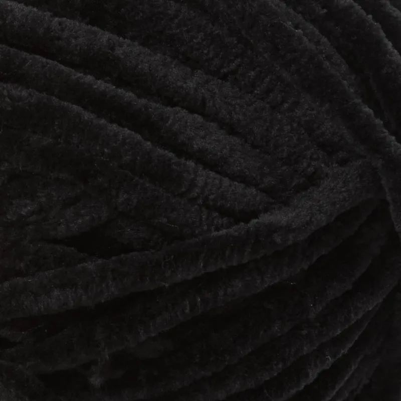 Veloursgarn, L 105 m, Nadel 5-6, Schwarz, 100 g/ 1 Knäuel