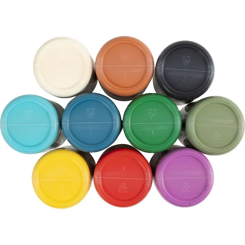 Outdoor-Farbe, seidenmatte, Sortierte Farben, 10x250 ml/ 1 Pck