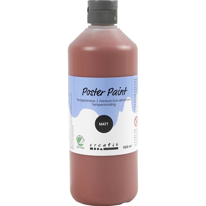 Temperafarbe, Matt, Halbdeckend, Beige, 500 ml/ 1 Fl.