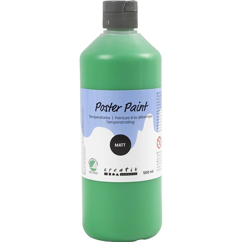 Temperafarbe, Matt, Halbdeckend, Grün, 500 ml/ 1 Fl.