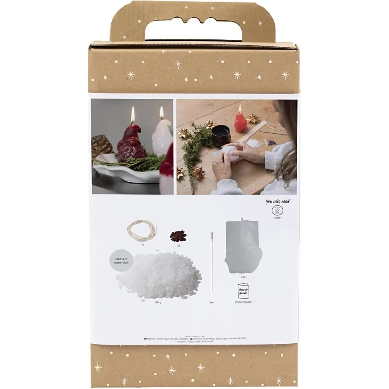 Kreativ Set Kerzengießen, Weihnachtsmann, Matt transparent, Rot, 1 Pck