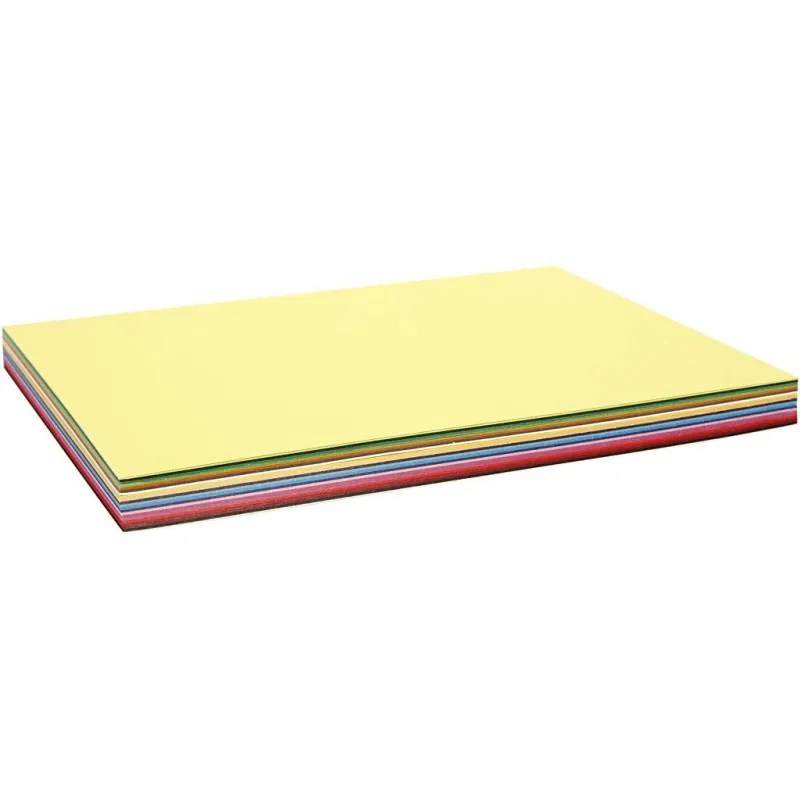 Bastelkarton, farbig, A5, Blatt 148x210 mm, 180 g, Sortierte Farben, 60 Bl. sort./ 1 Pck