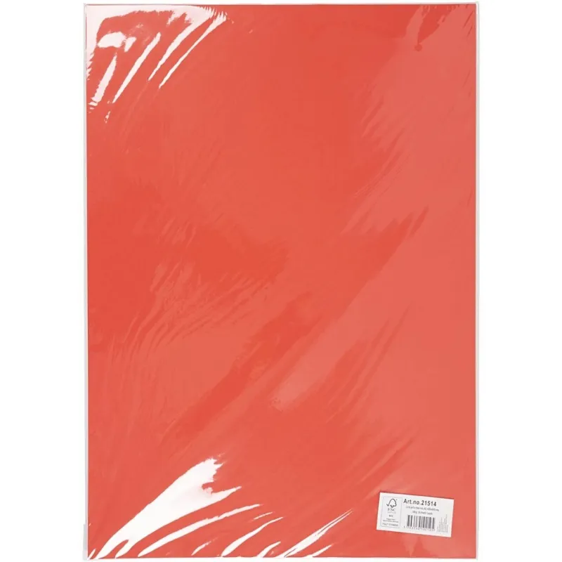 Bastelkarton, A2, Blatt 420x594 mm, 180 g, Rot, 10 Bl./ 1 Pck