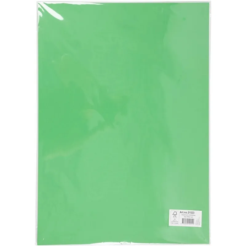 Bastelkarton, A2, Blatt 420x594 mm, 180 g, Grasgrün, 10 Bl./ 1 Pck