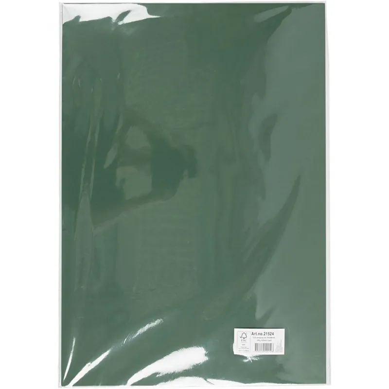 Bastelkarton, A2, Blatt 420x594 mm, 180 g, Dunkelgrün, 10 Bl./ 1 Pck