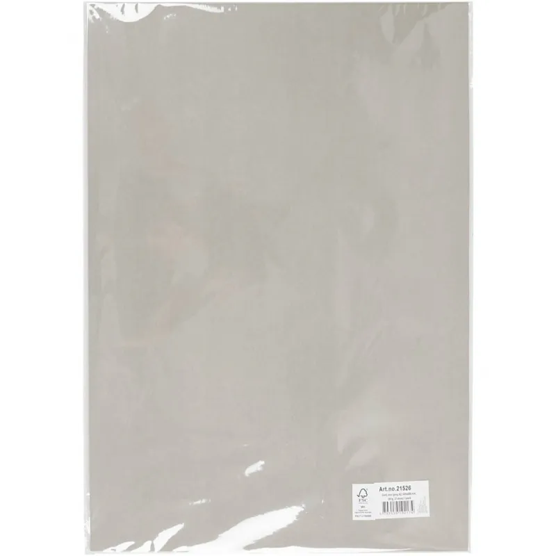 Bastelkarton, A2, Blatt 420x594 mm, 180 g, Grau, 10 Bl./ 1 Pck
