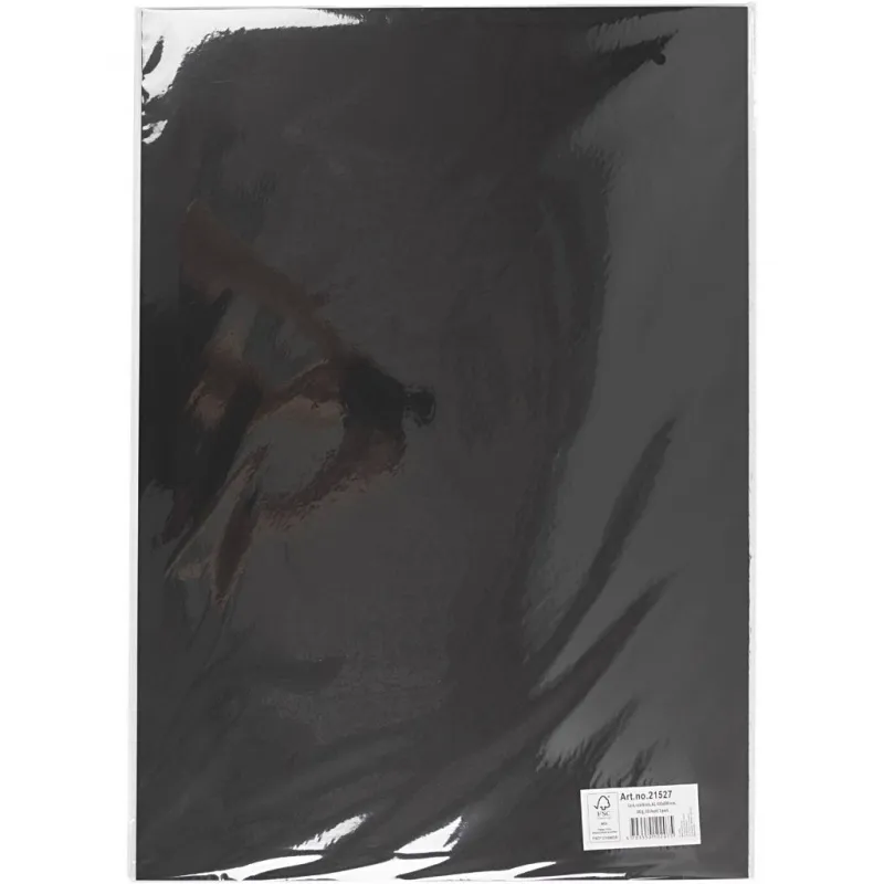 Bastelkarton, A2, Blatt 420x594 mm, 180 g, Schwarz, 10 Bl./ 1 Pck