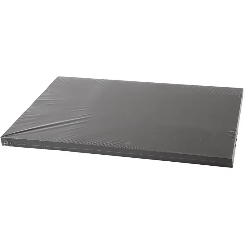 Karton, einfärbig, A2, Blatt 420x594 mm, 200 g, Schwarz, 100 Bl./ 1 Pck