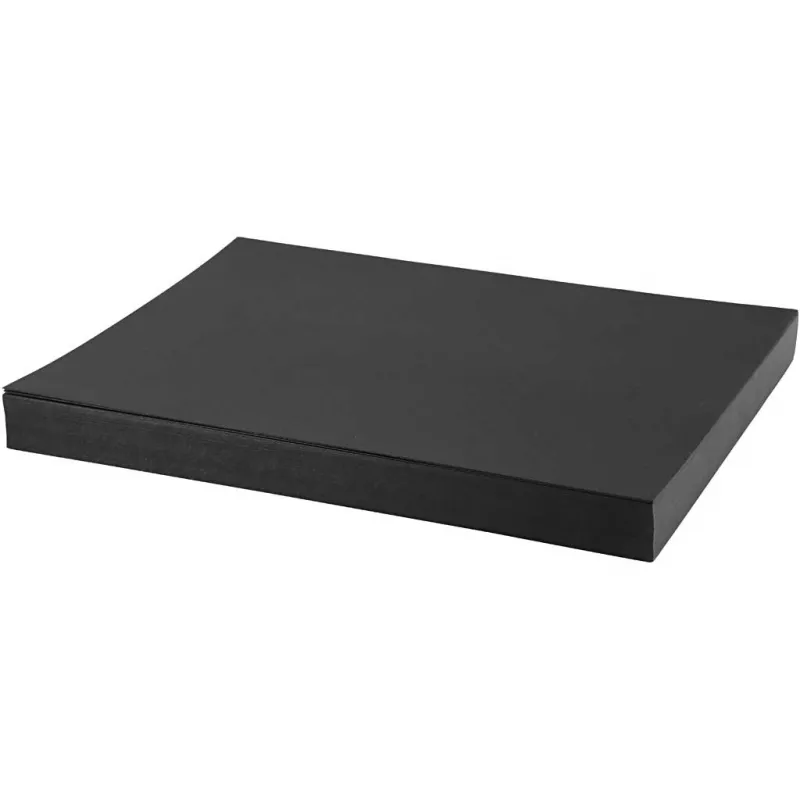Karton, einfärbig, A4, Blatt 210x297 mm, 200 g, Schwarz, 100 Bl./ 1 Pck