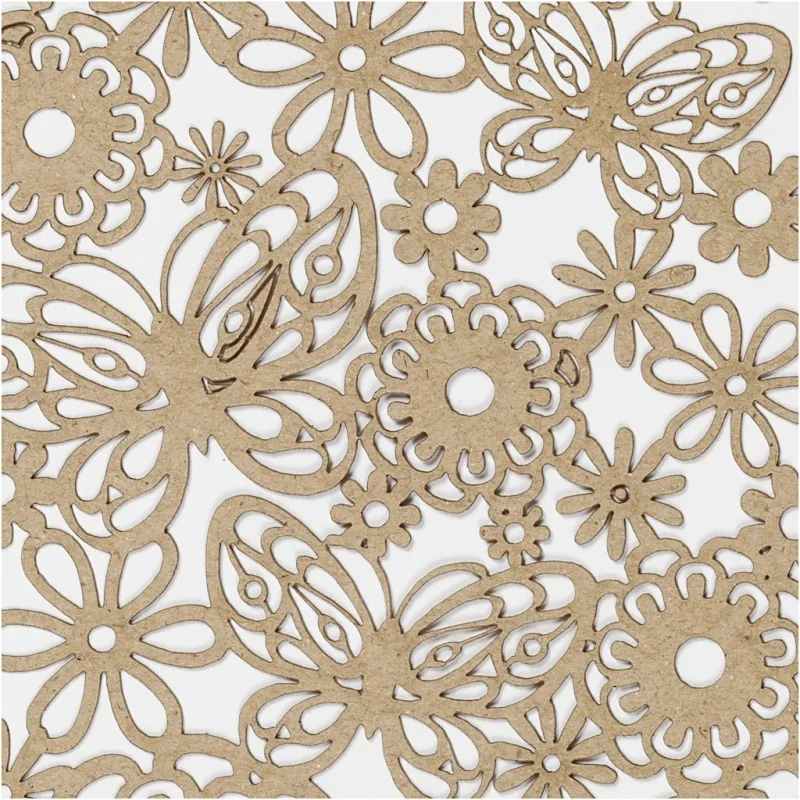 Karton mit Spitze, Blatt 10,5x15 cm, 200 g, Natur, 10 Stk/ 1 Pck