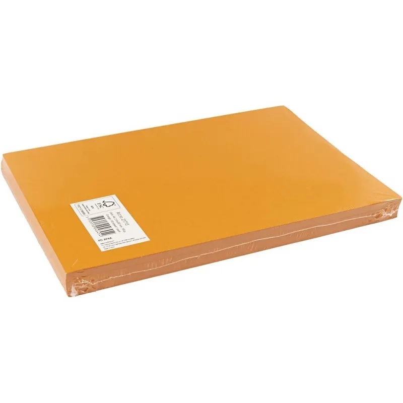 Bastelkarton, A4, Blatt 210x297 mm, 180 g, Orange, 100 Bl./ 1 Pck