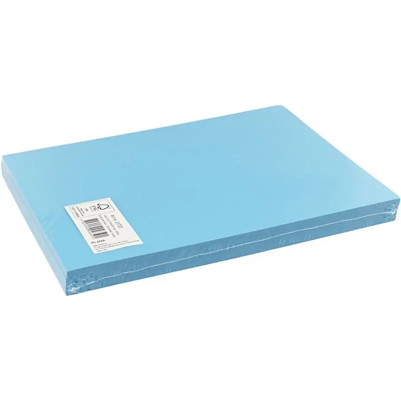 Bastelkarton, A4, Blatt 210x297 mm, 180 g, Blau, 100 Bl./ 1 Pck