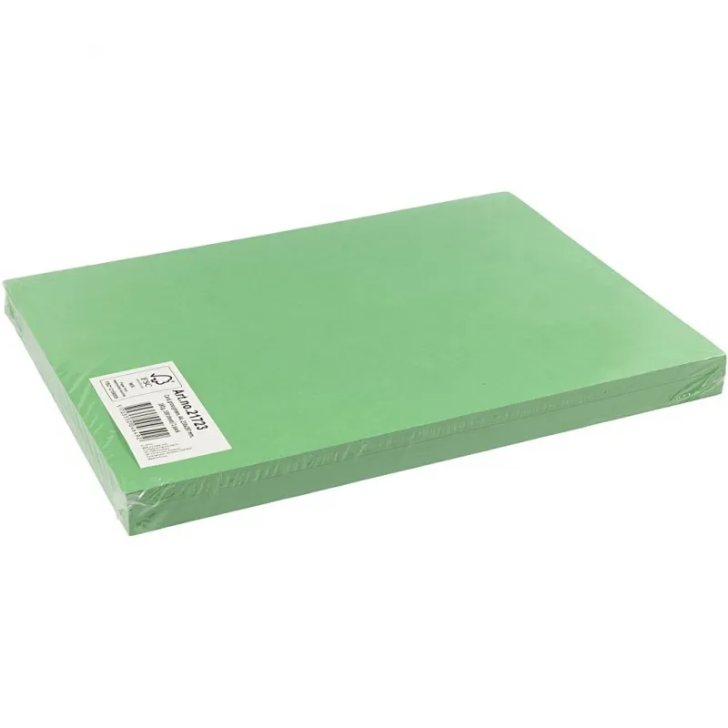 Bastelkarton, A4, Blatt 210x297 mm, 180 g, Grasgrün, 100 Bl./ 1 Pck