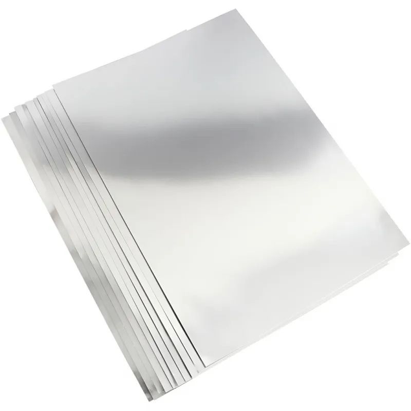 Metallic-Folienkarton, A2, Blatt 420x594 mm, 280 g, Silber, 10 Bl./ 1 Pck