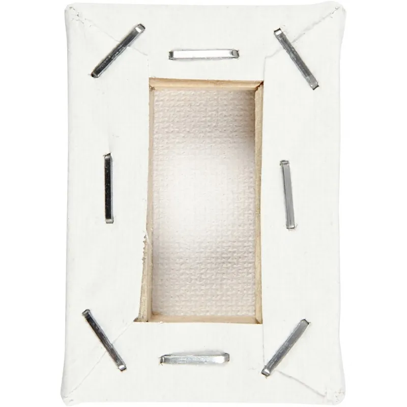 Mini-Leinwand, Größe 6x4x1 cm, Weiß, 2 Stk/ 1 Pck
