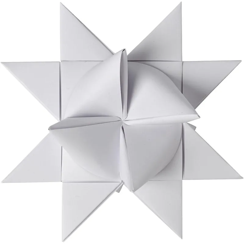 Papierstreifen für Sterne, L 73 cm, B 25 mm, D 11,5 cm, Weiß, 100 Streifen/ 1 Pck