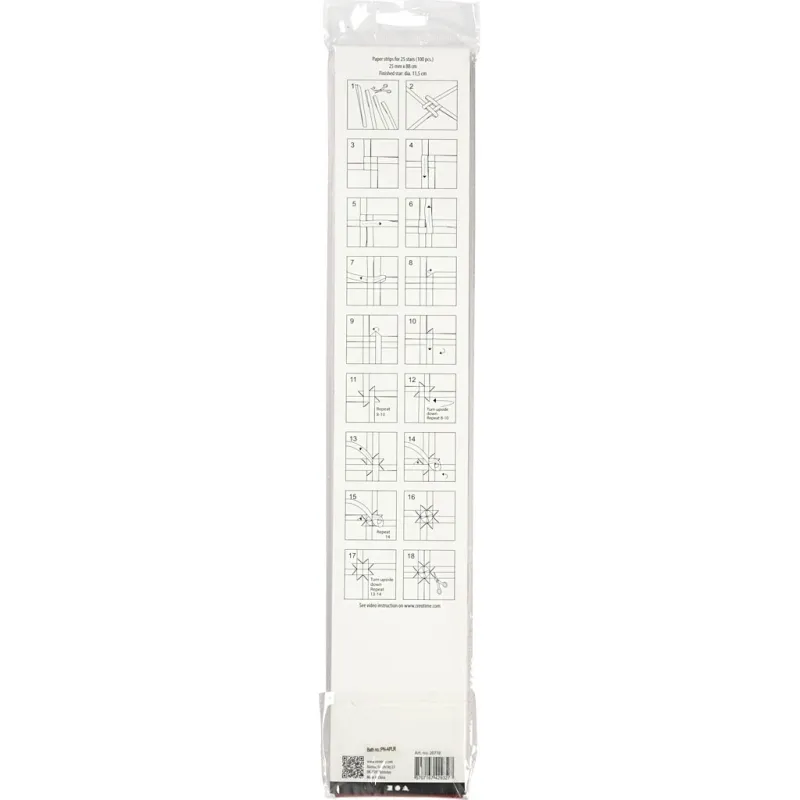 Papierstreifen für Sterne, L 73 cm, D 11,5 cm, B 25 mm, Rot, 100 Streifen/ 1 Pck