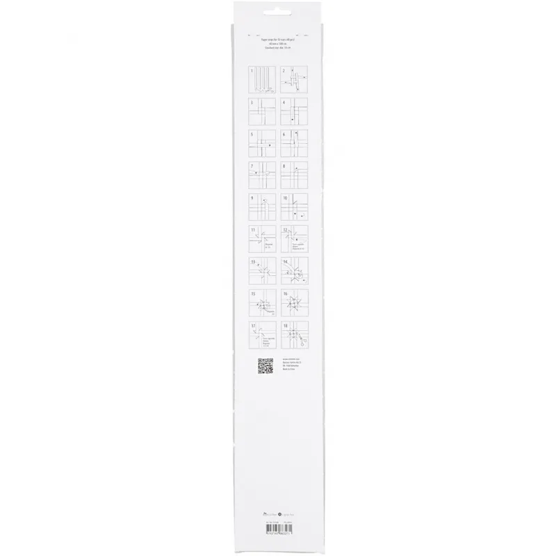 Papierstreifen für Fröbelsterne, L 100 cm, D 18 cm, B 40 mm, Rot, Weiß, 40 Streifen/ 1 Pck
