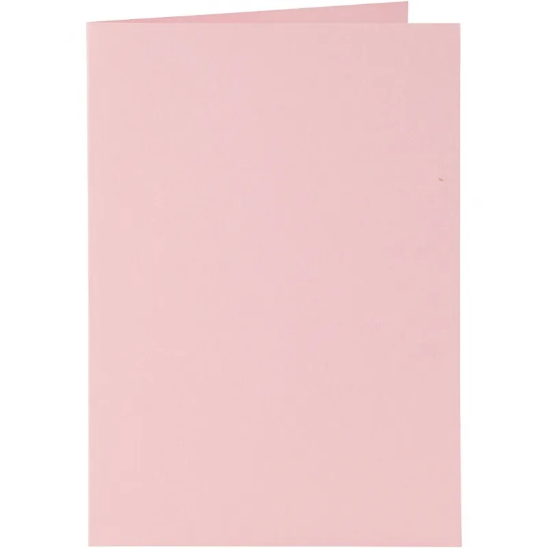 Karten & Kuverts, Kartengröße 10,5x15 cm, Umschlaggröße 11,5x16,5 cm, 110+220 g, Rosa, 6 Set/ 1 Pck