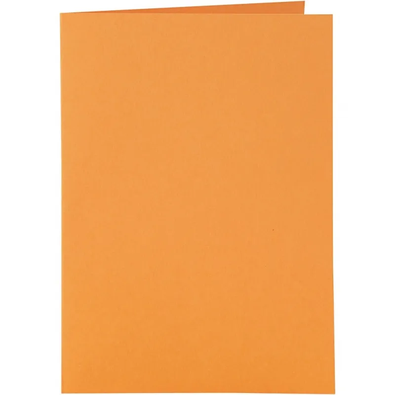 Karten & Kuverts, Kartengröße 10,5x15 cm, Umschlaggröße 11,5x16,5 cm, 110+220, Orange, 6 Set/ 1 Pck