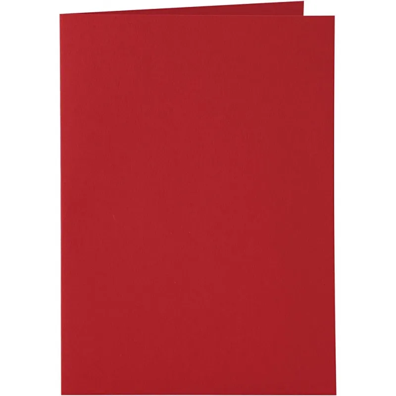 Karten & Kuverts, Kartengröße 10,5x15 cm, Umschlaggröße 11,5x16,5 cm, 110+230 g, Rot, 6 Set/ 1 Pck