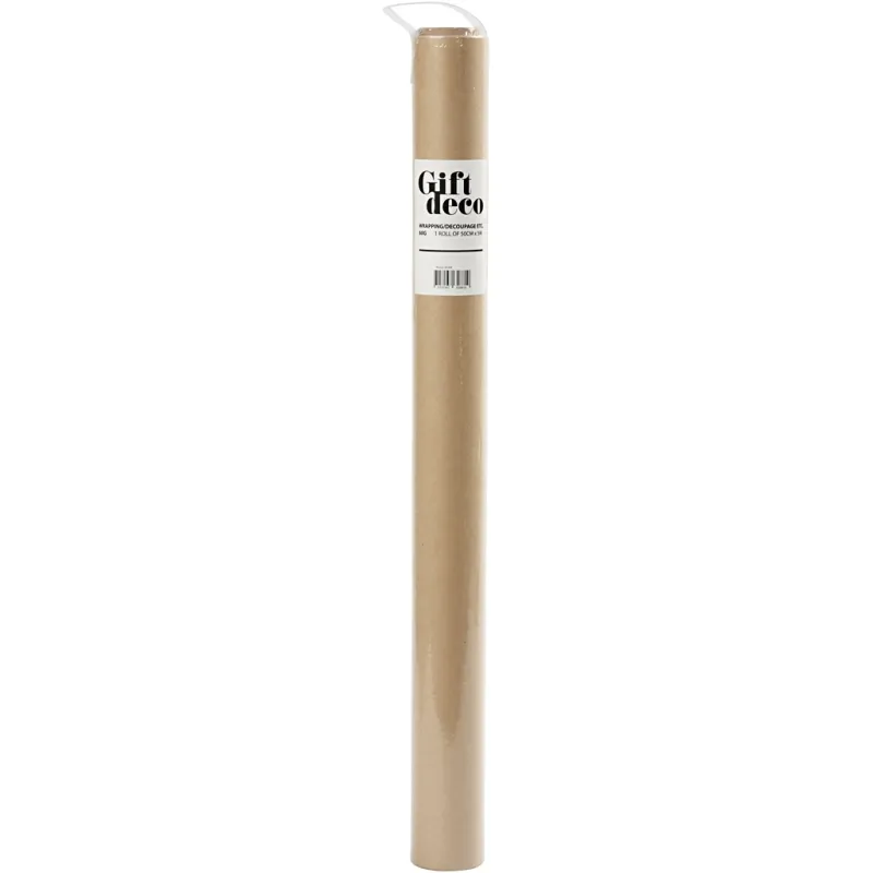 Geschenkpapier , B 50 cm, 60 g, Beige, 5 m/ 1 Rolle