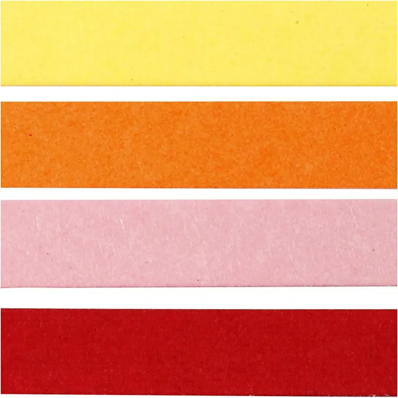 Quilling-Streifen, L 78 cm, B 5 mm, 120 g, Orange, Pink, Rot, Gelb, 100 Stk/ 1 Pck