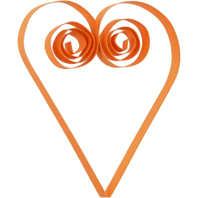 Quilling-Streifen, L 78 cm, B 5 mm, 120 g, Orange, Pink, Rot, Gelb, 100 Stk/ 1 Pck