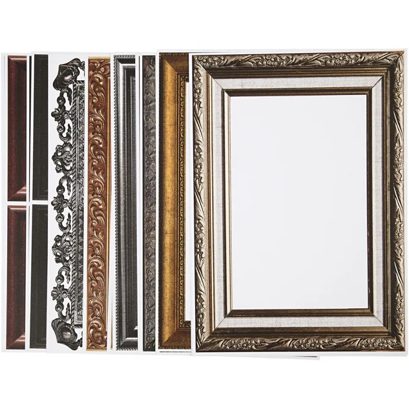 Rahmen, Größe 26,2x18,5 cm, Metallic-Farben, 16 Bl. sort./ 1 Pck