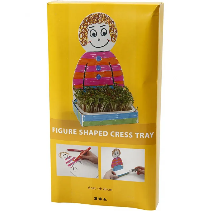 Kressehaus - Set, Körper, H 20 cm, Weiß, 6 Set/ 1 Pck