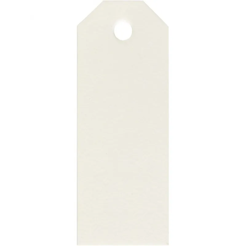Manila-Anhänger, Größe 3x8 cm, 220 g, Naturweiß, 20 Stk/ 1 Pck