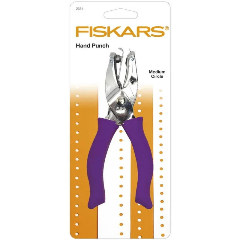 Fiskars Hand-Motivstanzer, Mittelgroße Kreise, Lochgröße 3 mm, 1 Stk