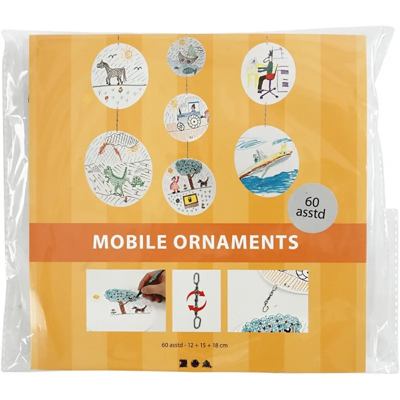 Hängeschmuck, D 12+15+18 cm, 300 g, 20 Set/ 1 Pck