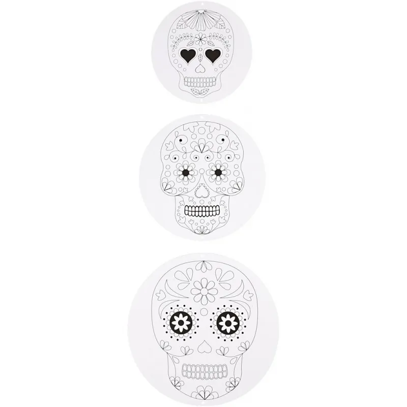 Mobile mit Motivdruck, D 12+15+18 cm, 300 g, Weiß, 3 Set/ 1 Pck