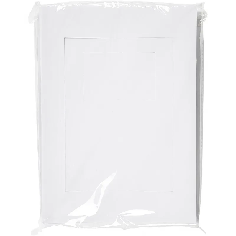Passepartout-Rahmen, Größe A4+A6, 230 g, Weiß, 2x60 Stk/ 1 Pck