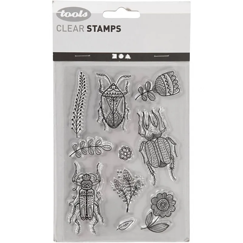Silikonstempel, Insekten, Blatt 11x15,5 cm, 1 Bl.