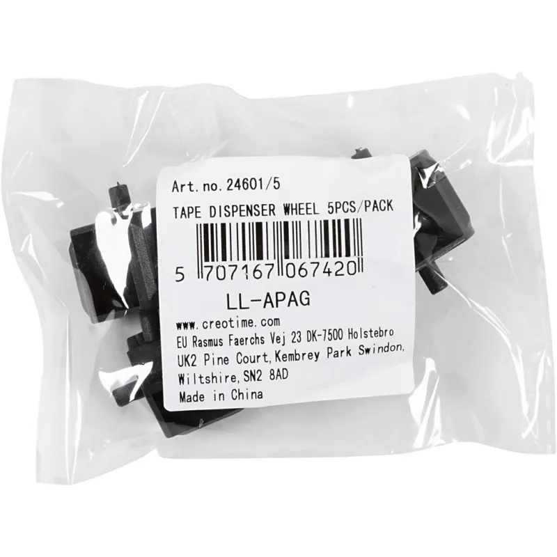 Klebeband-Rollenkern, Schwarz, 5 Stk/ 1 Pck