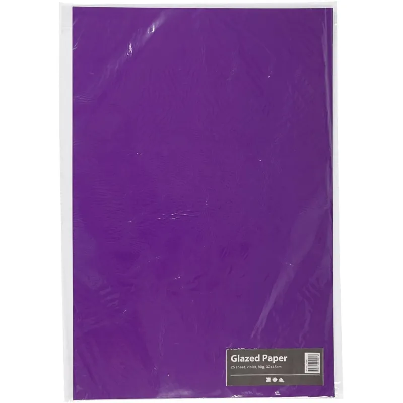 Glanzpapier, Blatt 32x48 cm, 80 g, Dunkellila, 25 Bl./ 1 Pck
