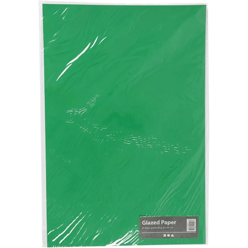 Glanzpapier, Blatt 32x48 cm, 80 g, Grün, 25 Bl./ 1 Pck