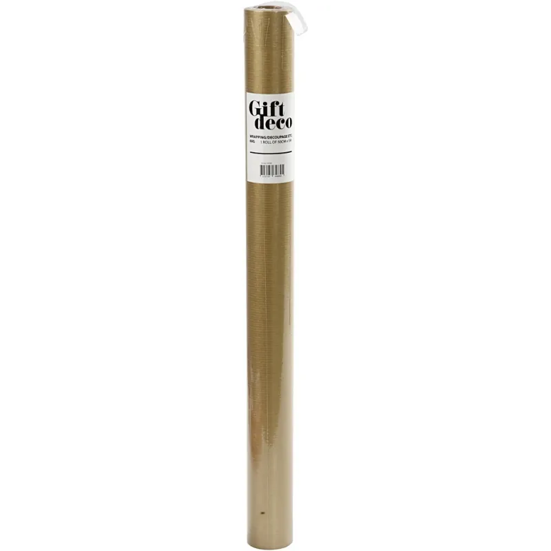 Geschenkpapier , B 50 cm, 60 g, Gold, 5 m/ 1 Rolle