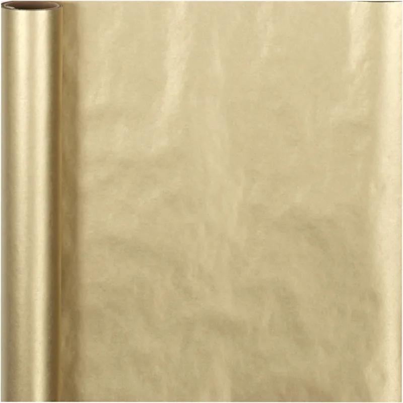 Geschenkpapier , B 50 cm, 60 g, Gold, 5 m/ 1 Rolle