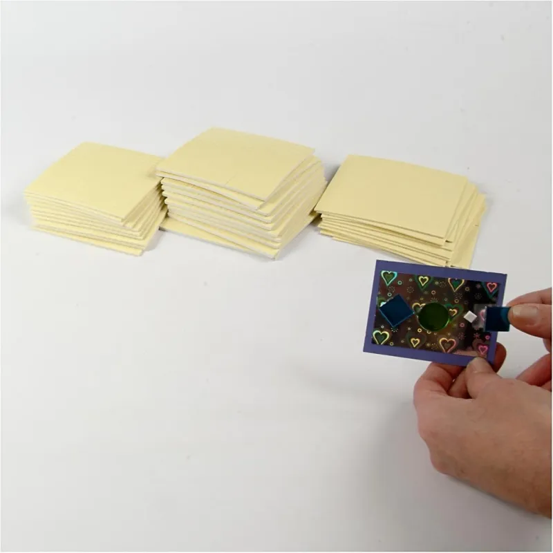 3D-Klebepads, Größe 5x5 mm, Dicke 1-2-3 mm, 30x400 Stk/ 1 Pck